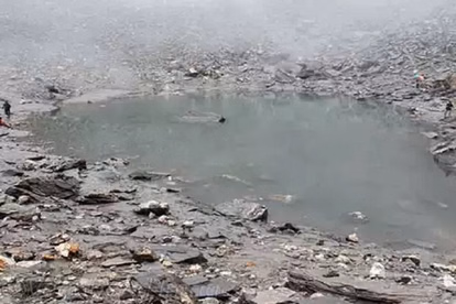 Sarvesh Mishra at Roopkund Lake in the Himalaya
