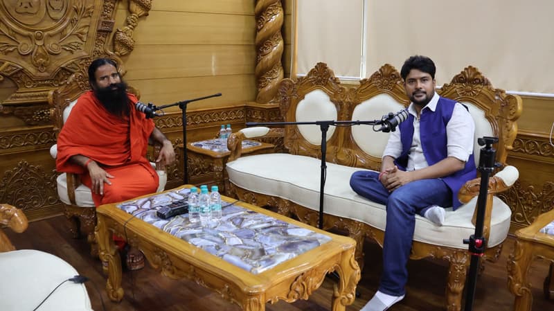 Sarvesh Mishra with Swami Ramdev